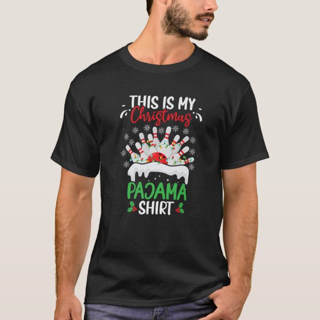 Camiseta Este É O Meu Arco Da Equipe De Boliches De Natal (Frente)