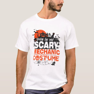 Camiseta Este É O Meu Assustador Fato Mecânico Horror Noi