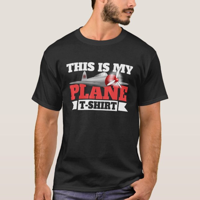 Camiseta Este É O Meu Avião Para Aeronaves Homens (Frente)
