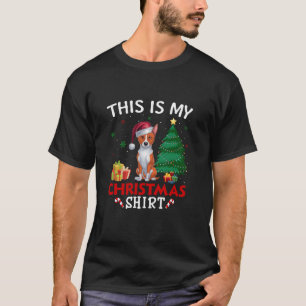 Camiseta Este é o meu Cachorro Basenji Papai Noel Natal Paj
