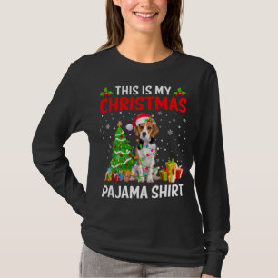 Camiseta Este É O Meu Cachorro De Natal Luzes De Pajama