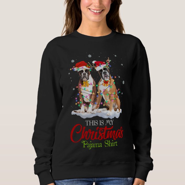 Camiseta Este É O Meu Cachorro De Natal Pajama Cachorro San (Frente)