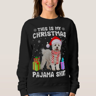 Camiseta Este É O Meu Cachorro Maltês De Natal Pajama Puppy