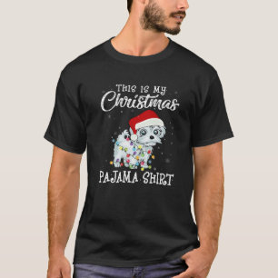 Camiseta Este É O Meu Cachorro Maltês Pajama De Natal L