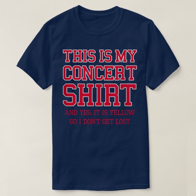 Camiseta Este é o meu concerto amarelo para não se perder (Frente do Design)