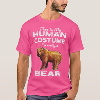 Camiseta Este É O Meu Cosplay Humano De Urso Animal Kawaii