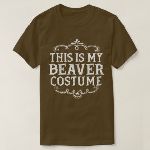 Camiseta Este É O Meu Costume De Beaver Engraçado Halloween