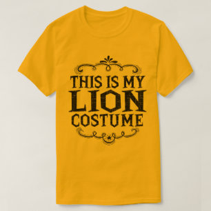 Camiseta Este É O Meu Costume De Leão Engraçado Halloween