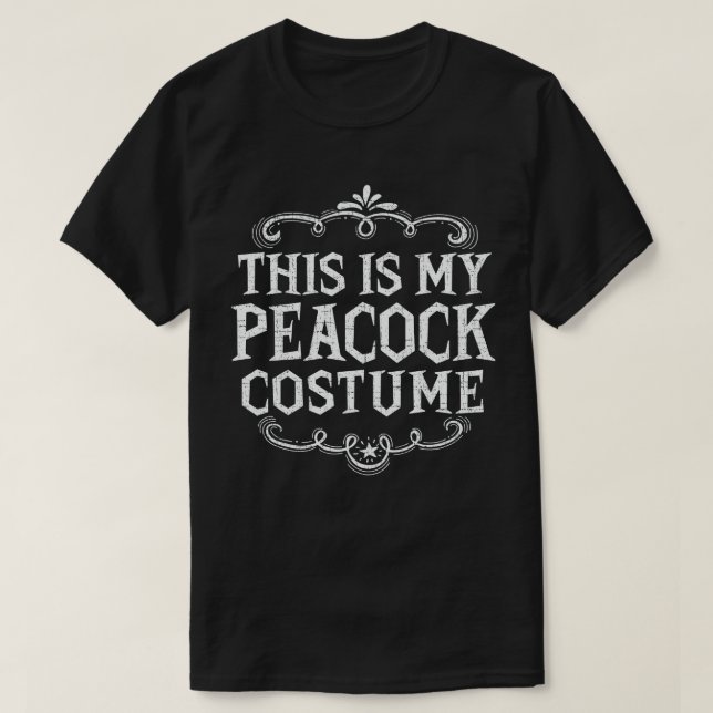 Camiseta Este É O Meu Costume De Peacock Engraçado Hallowee (Frente do Design)