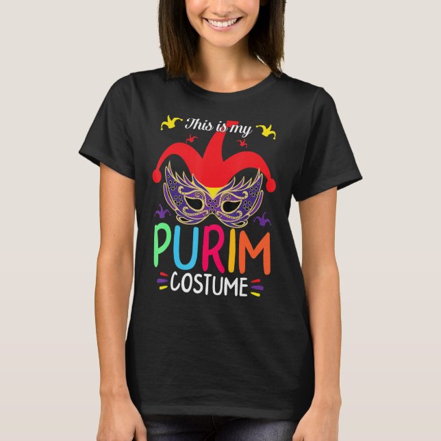 Camiseta Este É O Meu Costume De Purim Feliz Jewis De Féria (Frente)