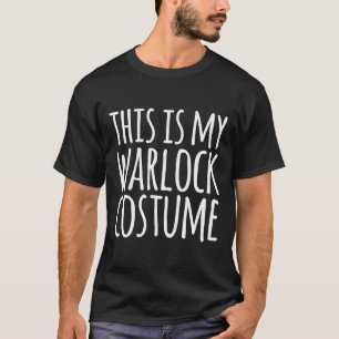 Camiseta Este É O Meu Costume De Warlock Halloween Engraç