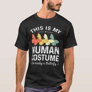 Camiseta Este É O Meu Costume Humano Vintage Butterfly Hal