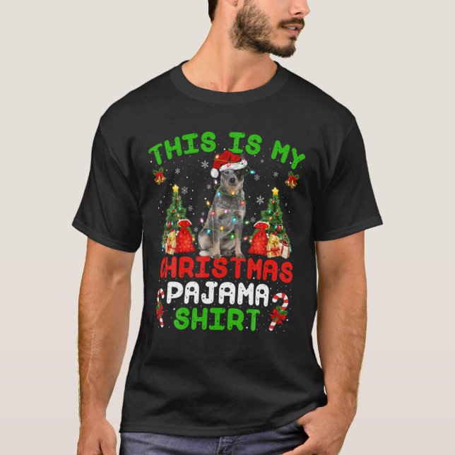 Camiseta Este É O Meu Cristo De Cachorro Azul Pajama De Nat (Frente)