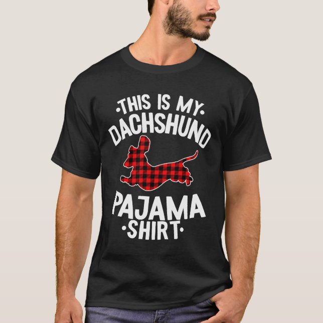 Camiseta Este É O Meu Dachshund Pajama (Frente)