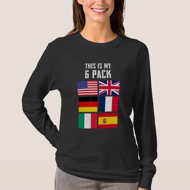 Camiseta Este É O Meu Design De Gráfico Sarcástico De 6 Pac (Frente)