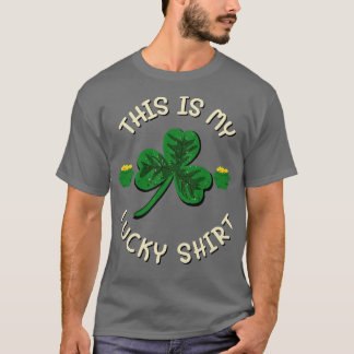 Camiseta Este É O Meu Dia de São Patrício Sortudo Shamrock