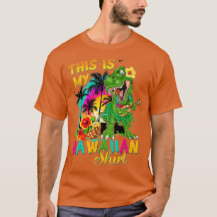 Camiseta Este É O Meu Dinossauro Havaiano T Rex Summer Gift