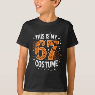 Camiseta Este é o meu disfarce de Halloween 67 Número 6 7 M