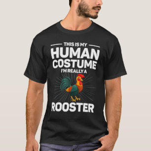 Camiseta Este é o meu disfarce de humano galo de halloween