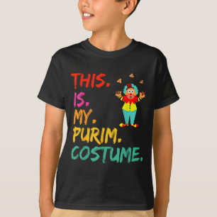 Camiseta Este é o meu disfarce de purim palhaço engraçado 