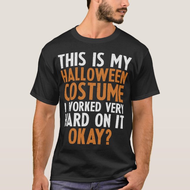 Camiseta Este É O Meu Duro De Figuras De Halloween (Frente)