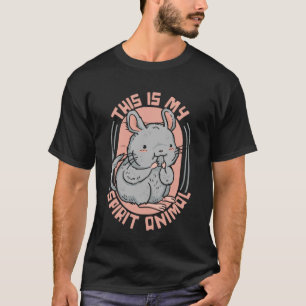 Camiseta Este É O Meu Espírito Animal Short Tail Chinchilla