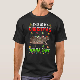 Camiseta Este É O Meu Esquadrão De Natal Pajama Xmas Gerbil