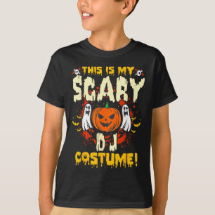 Camiseta Este é o meu fantasia assustador de DJ engraçado d