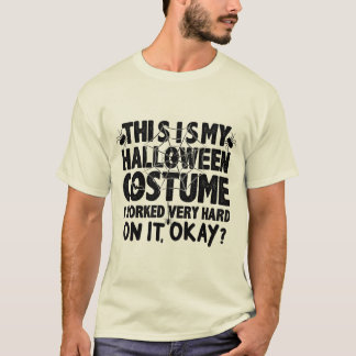 Camiseta Este É O Meu Fantasia De Halloween Em Que Trabalhe