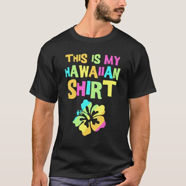 Camiseta Este É O Meu Festa Tropical de Luau, Havaiana, W (Frente)