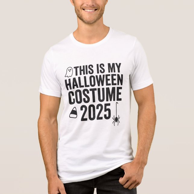 Camiseta Este É O Meu Figurino De Halloween 2025 (Frente)