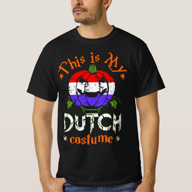Camiseta Este É O Meu Figurino Holandês Halloween (Frente)