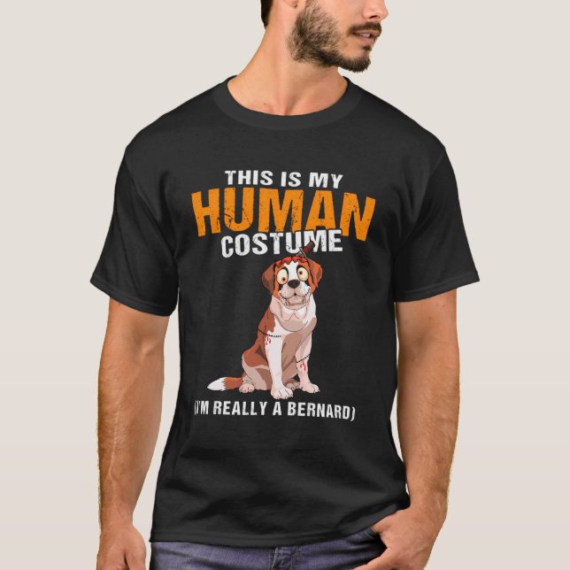 Camiseta Este É O Meu Figurino Humano Eu Sou Realmente Um H (Frente)