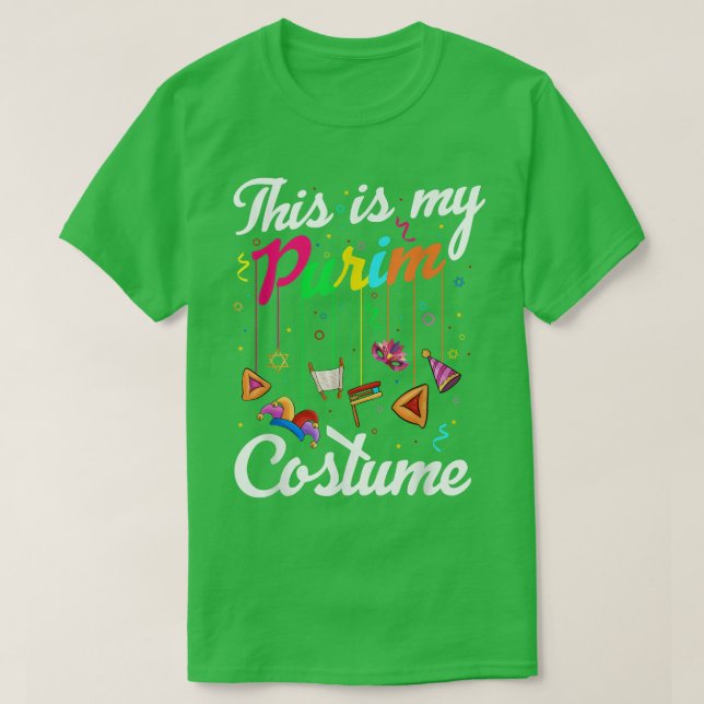 Camiseta Este É O Meu Figurino Judeu Feliz De Purim Hamant (Frente do Design)