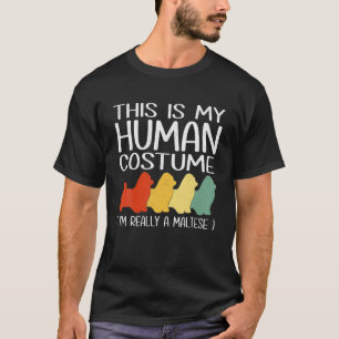 Camiseta Este É O Meu Figurino Maltês Pet