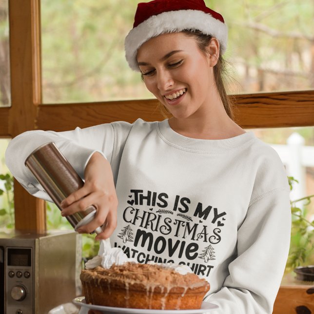 Camiseta Este é o meu filme de natal (modern christmas sweatshirt, christmas sweatshirts, christmas sweatshirt, sweatshirt chirstmas)