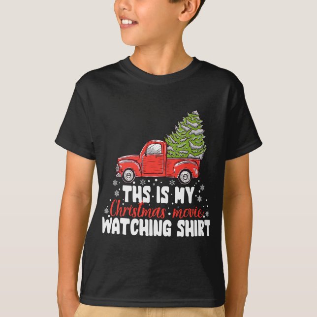 Camiseta Este É O Meu Filme De Natal A Ver O Red Truck Rein (Frente)