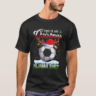 Camiseta Este É O Meu Futebol De Reindeer Engraçado Do Paja