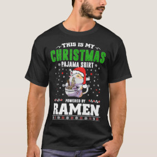 Camiseta Este É O Meu Gato De Anime Do Pajama Kawaii Ramen 