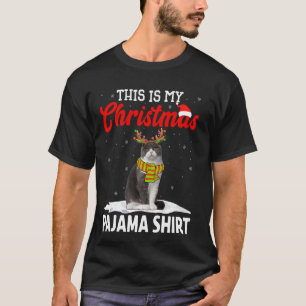 Camiseta Este É O Meu Gato De Dobra Escocês Do Pajama De Na