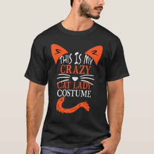 Camiseta Este É O Meu Gato Louco De Gato De Figurino De Hal