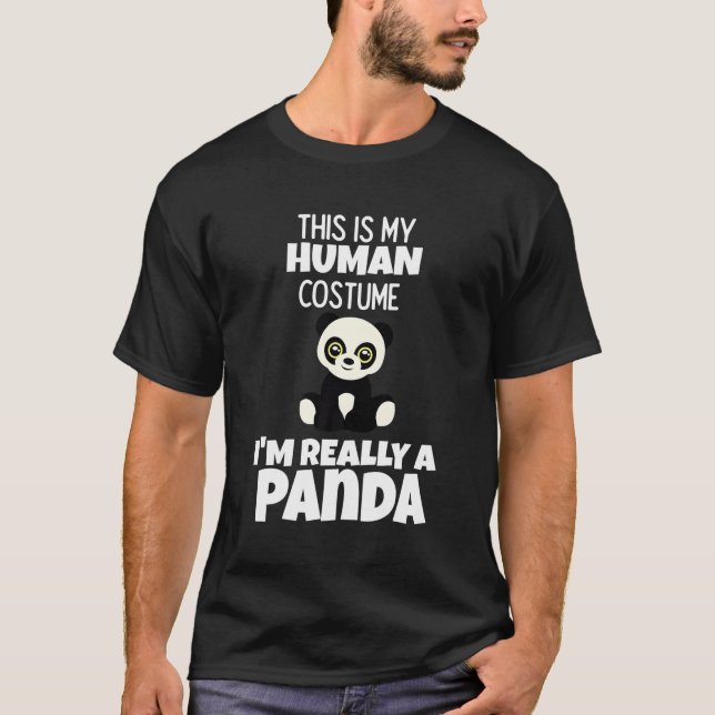 Camiseta Este É O Meu Hu Eu Sou Realmente Um Panda (Frente)