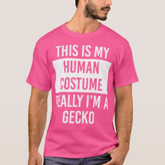 Camiseta Este É O Meu Humano Eu Sou Mesmo Gecko