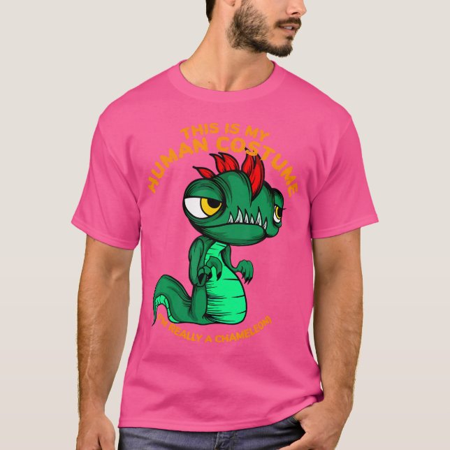 Camiseta Este É O Meu Humano Eu Sou Realmente Um Camaleão (Frente)