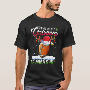 Camiseta Este É O Meu Jogo De Natal De Futebol Do Pajama