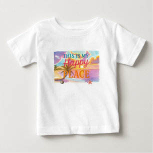 Camiseta Este é o meu lugar feliz - Praia Tropical