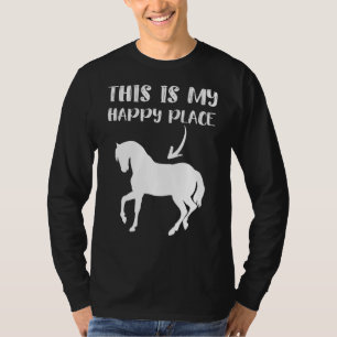 Camiseta Este É O Meu Lugar Feliz, Teto De Cavalo Bonito Pa