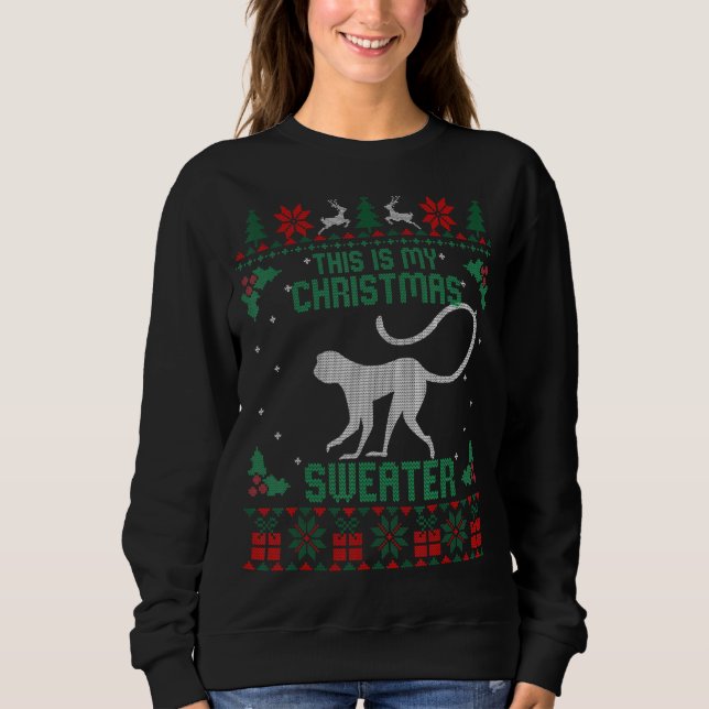 Camiseta Este É O Meu Macaco De Suor De Natal Feio (Frente)