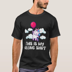 Camiseta Este É O Meu Matador Rainbow Cute Unicorn