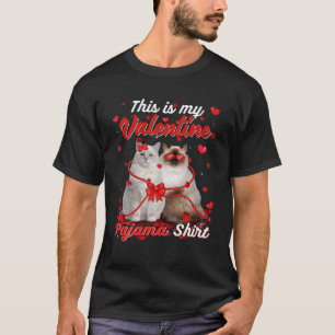 Camiseta Este É O Meu Namorados Pajama Ragdoll Cat